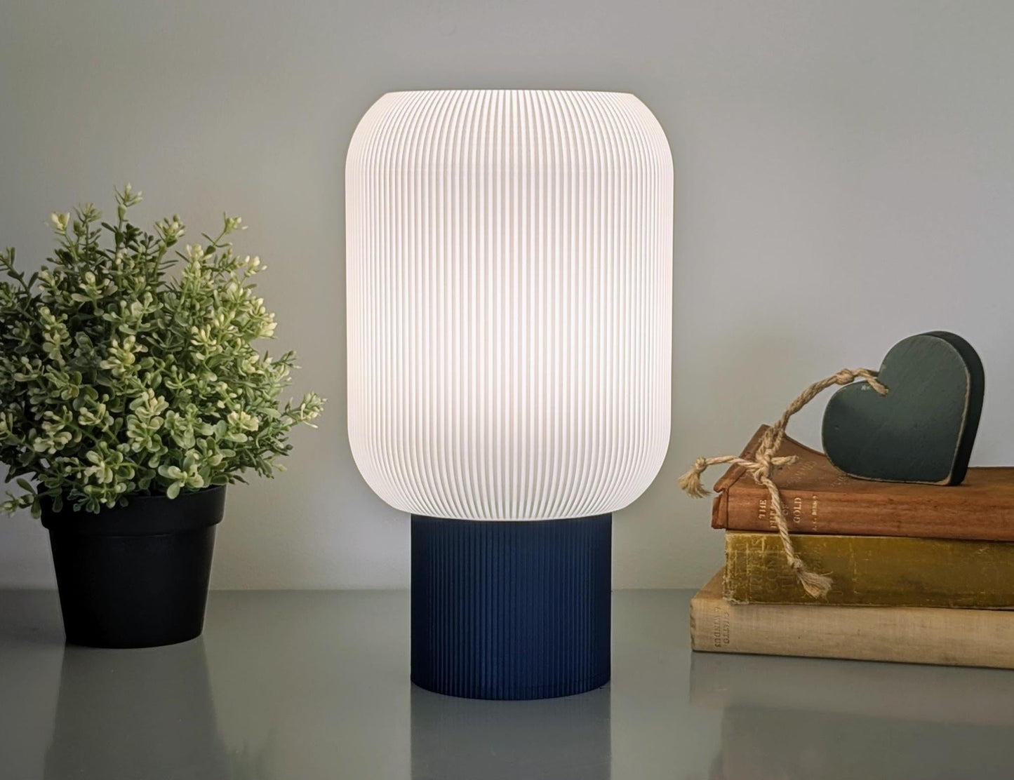 Cumulis Tischlampe – 3D-gedruckte gefaltete Zylinderbeleuchtung