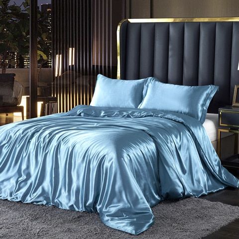 Luxus-Set - Satin-Bettwäsche aus Seide | Enthält einen Bettbezug und 2 Kissenbezüge
