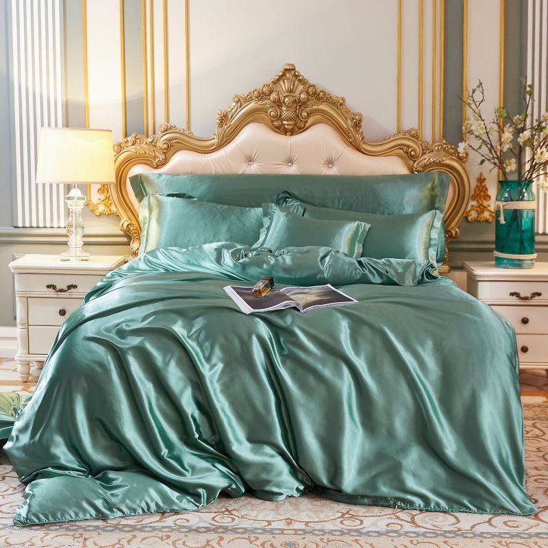 Luxus-Set - Satin-Bettwäsche aus Seide | Enthält einen Bettbezug und 2 Kissenbezüge