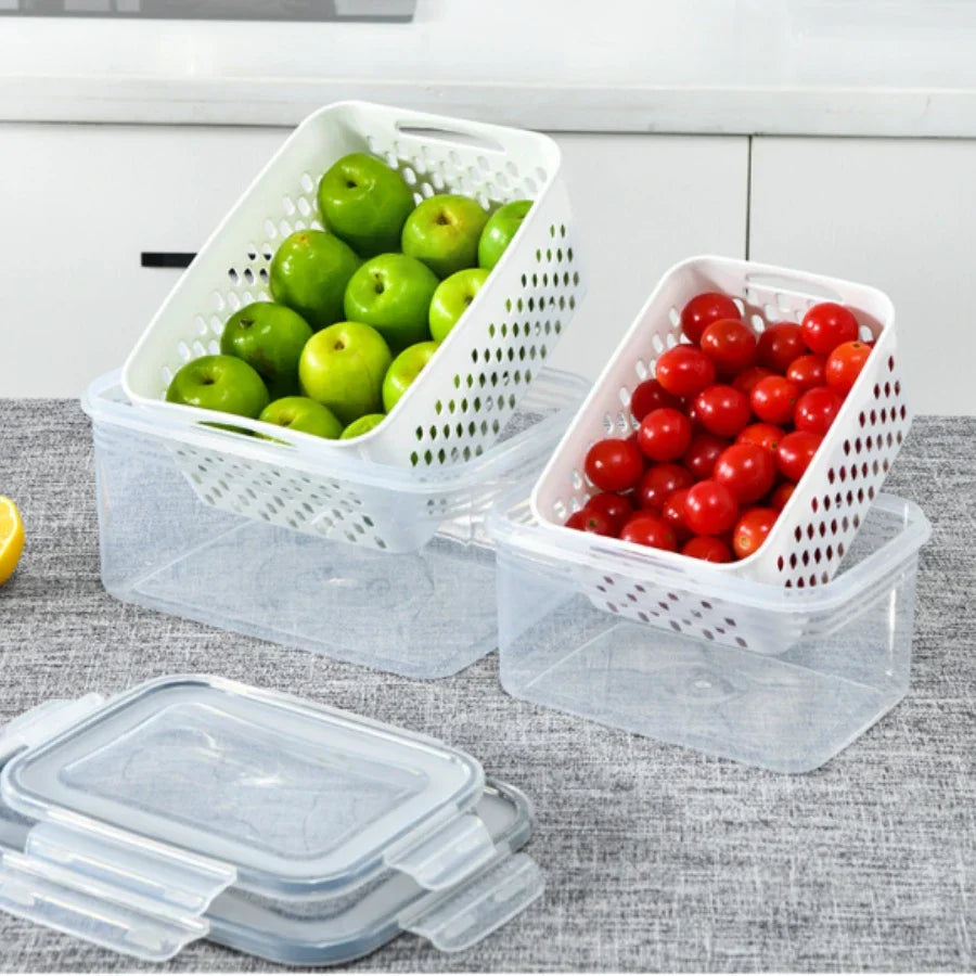 Royallure FreshBox Ultimate Kühlschrank Organizer – Frisches Obst & Platzoptimierung