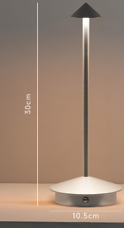 Elegante Tischlampe aus Metall und Glas | DartGlow