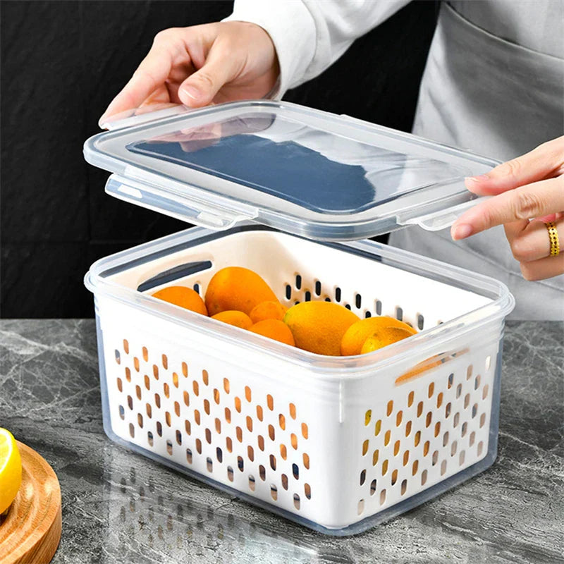 Royallure FreshBox Ultimate Kühlschrank Organizer – Frisches Obst & Platzoptimierung