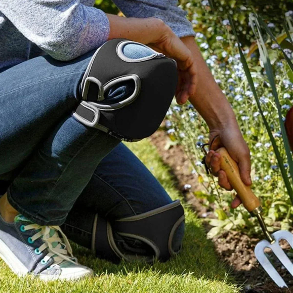 Bequeme ergonomische Knieschützer für die Gartenarbeit mit zusätzlicher Polsterung