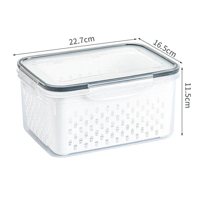 Royallure FreshBox Ultimate Kühlschrank Organizer – Frisches Obst & Platzoptimierung
