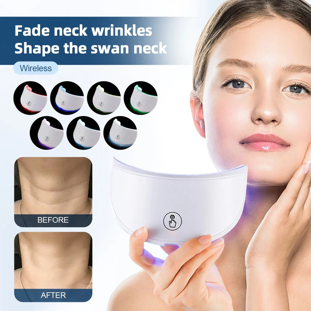 LED-Gesichtsmaske mit Nackenlichttherapie