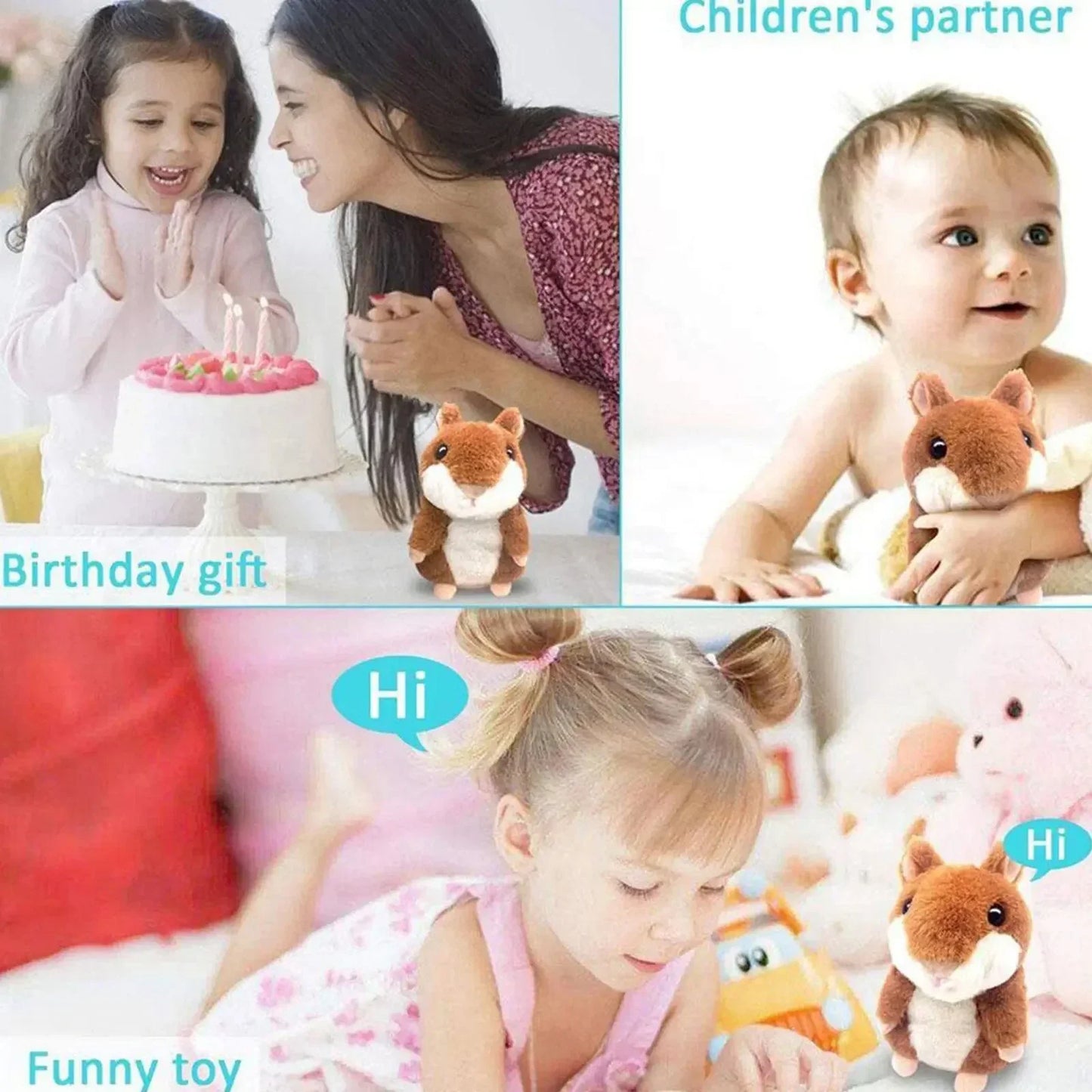 Royallure sprechender Hamster Spielzeug – Mehrsprachiges Nachahmungsspielzeug für Kinder & Spaß beim Sprachenlernen