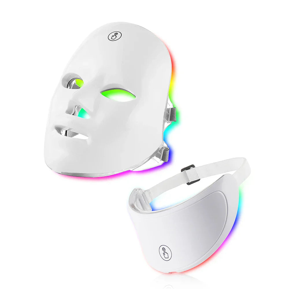 LED-Gesichtsmaske mit Nackenlichttherapie