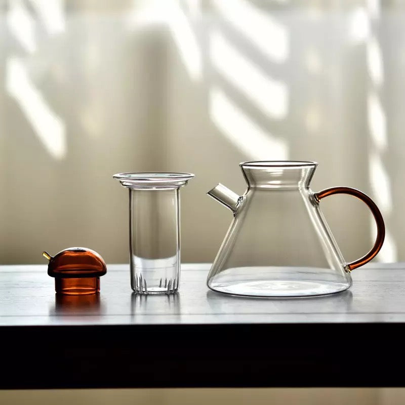 3-teilige Glas-Teekannen-Set