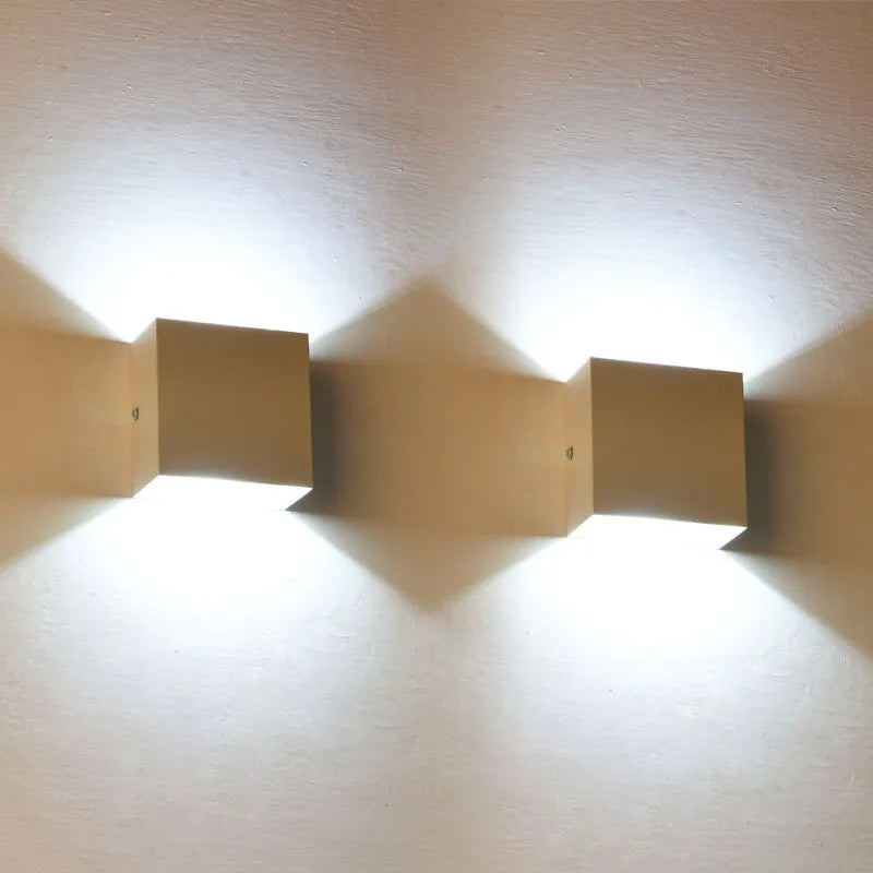 Wandleuchte Modern Schwarz Aluminium LED Wandleuchte