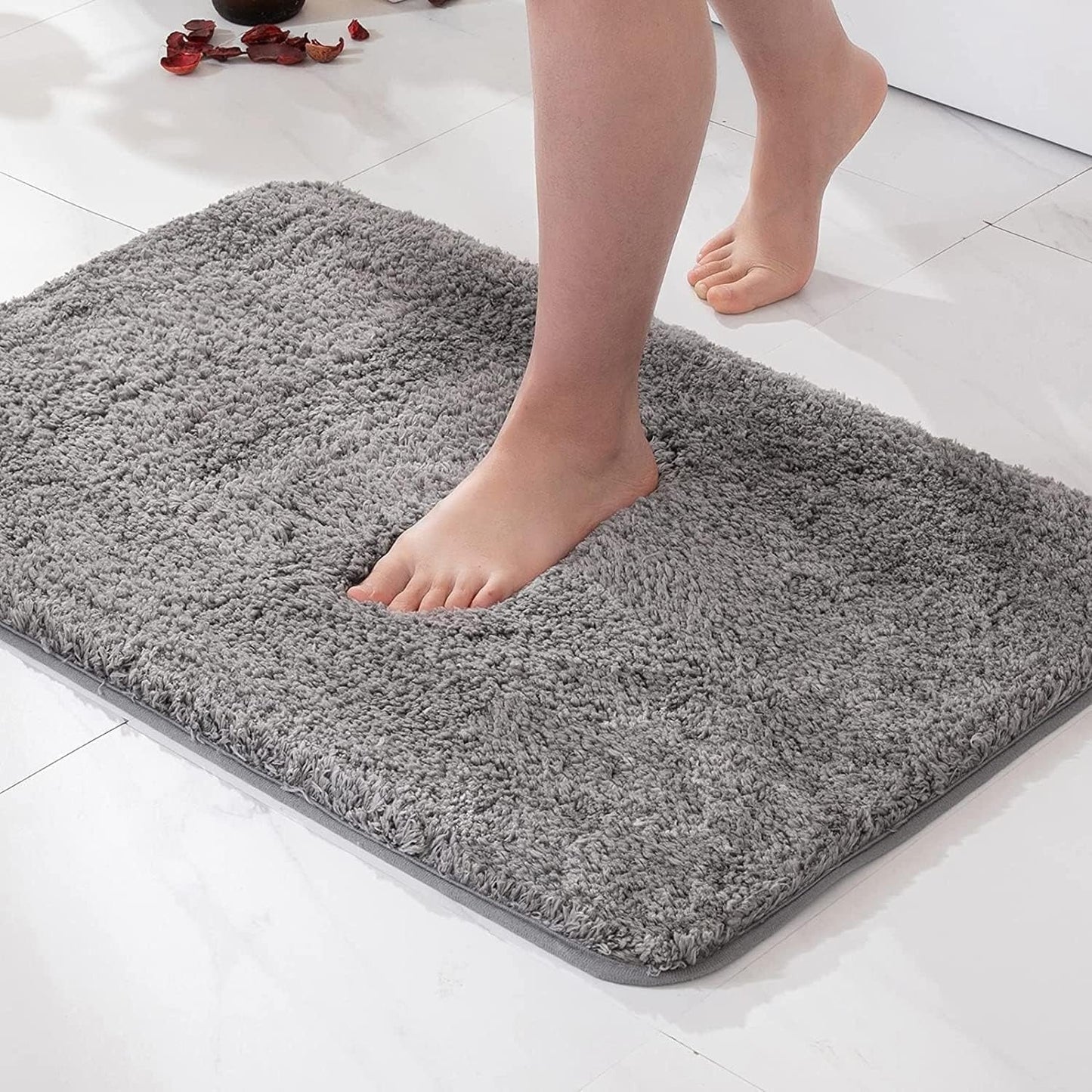 Ultra-weiche Badematte rutschfest – schnell trocknendes Mikrofaser 50 x 80 cm für luxuriösen Komfort und Sicherheit im Badezimmer