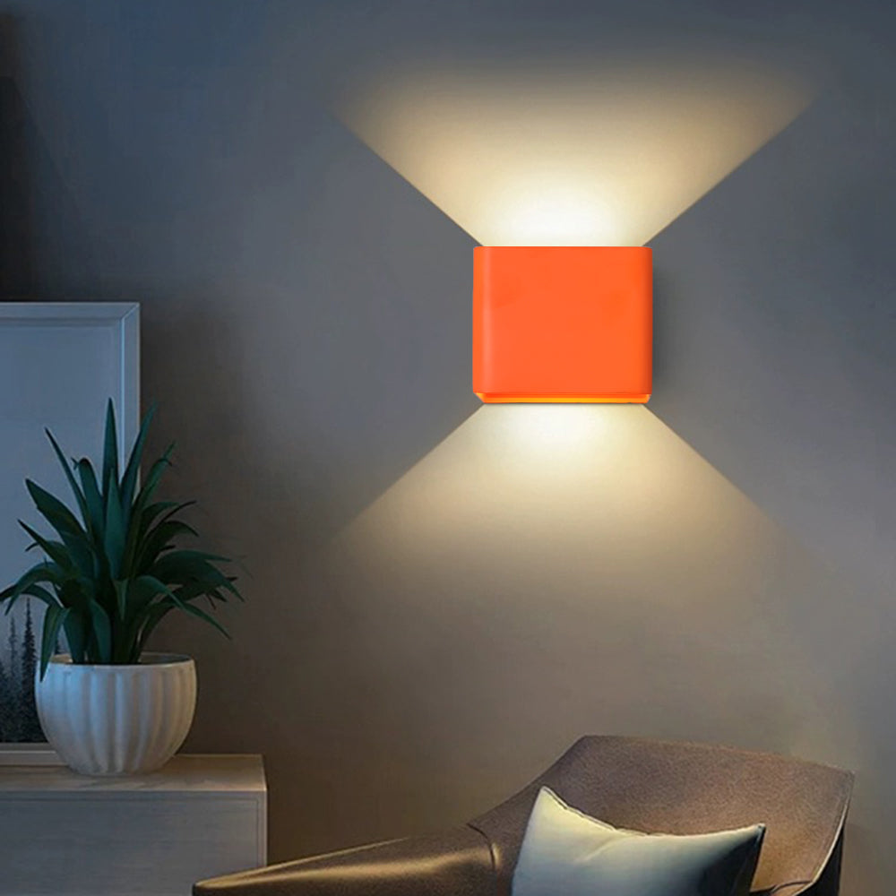 LED-Wandleuchte für den Außenbereich – Lumina – wasserdicht – moderner Doppelkopf 8 cm x 10 cm