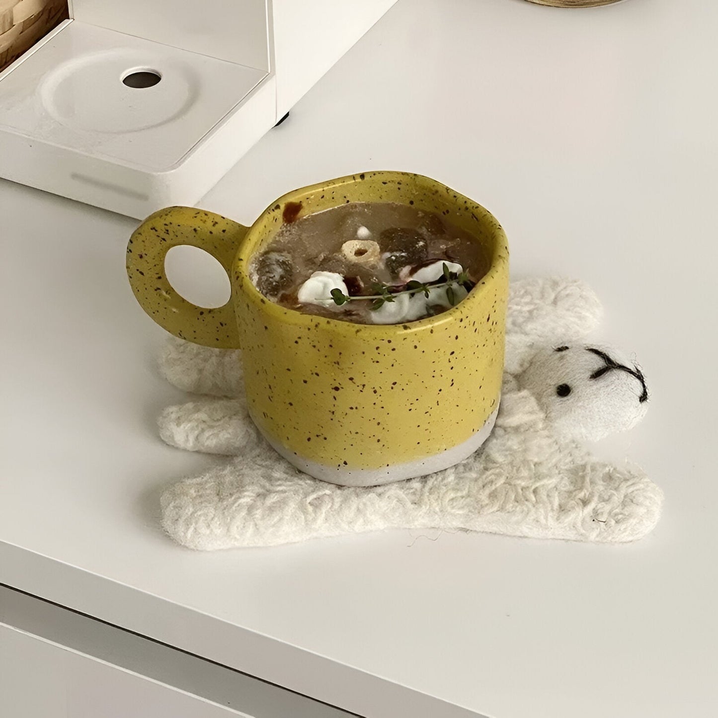 Tinten Spritzer Design Keramiktasse