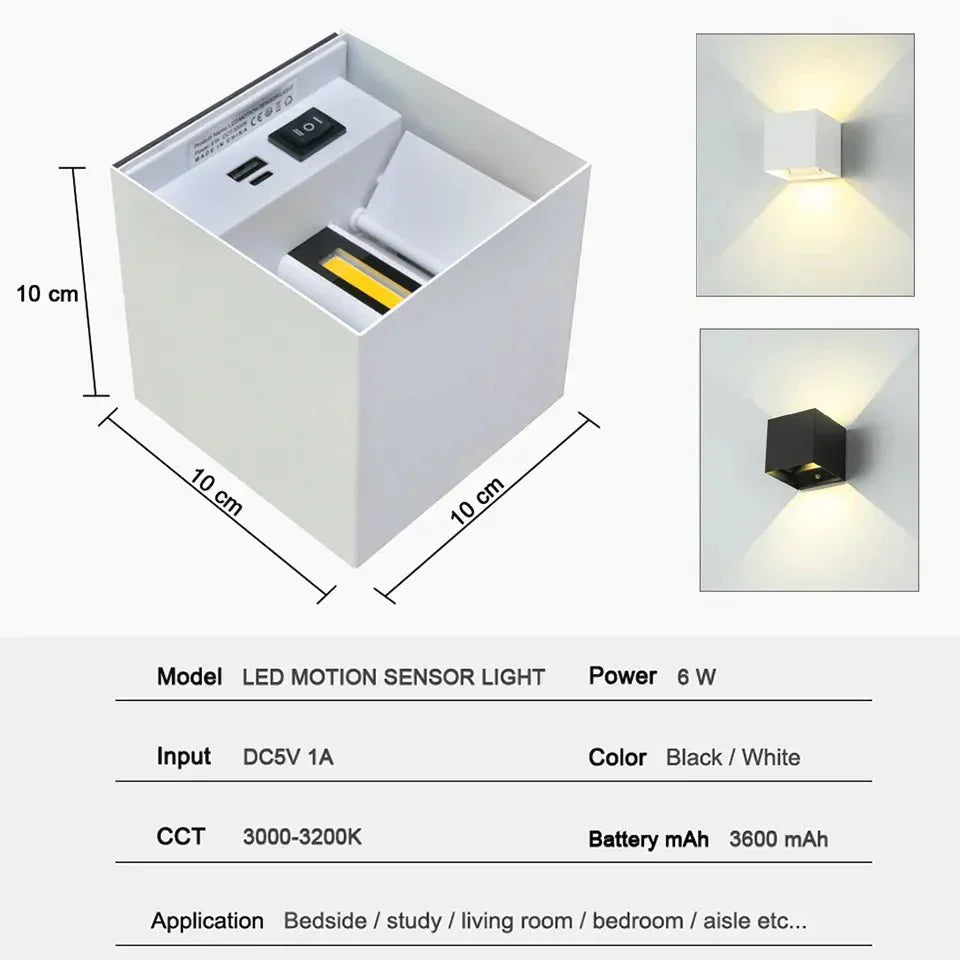 Royallure Smart Motion Sensor Wandlampe - Energieeffiziente LED-Leuchte für die Innen- und Außenanwendung