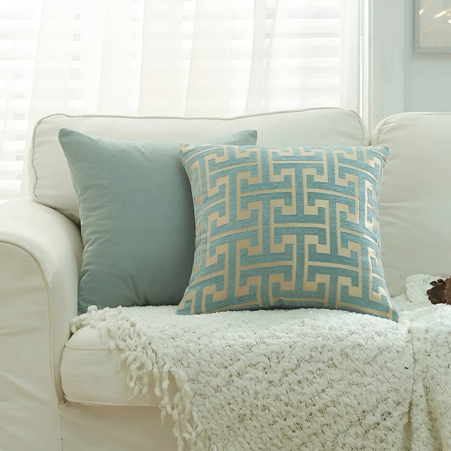 Jacquard Chenille Kissenbezug