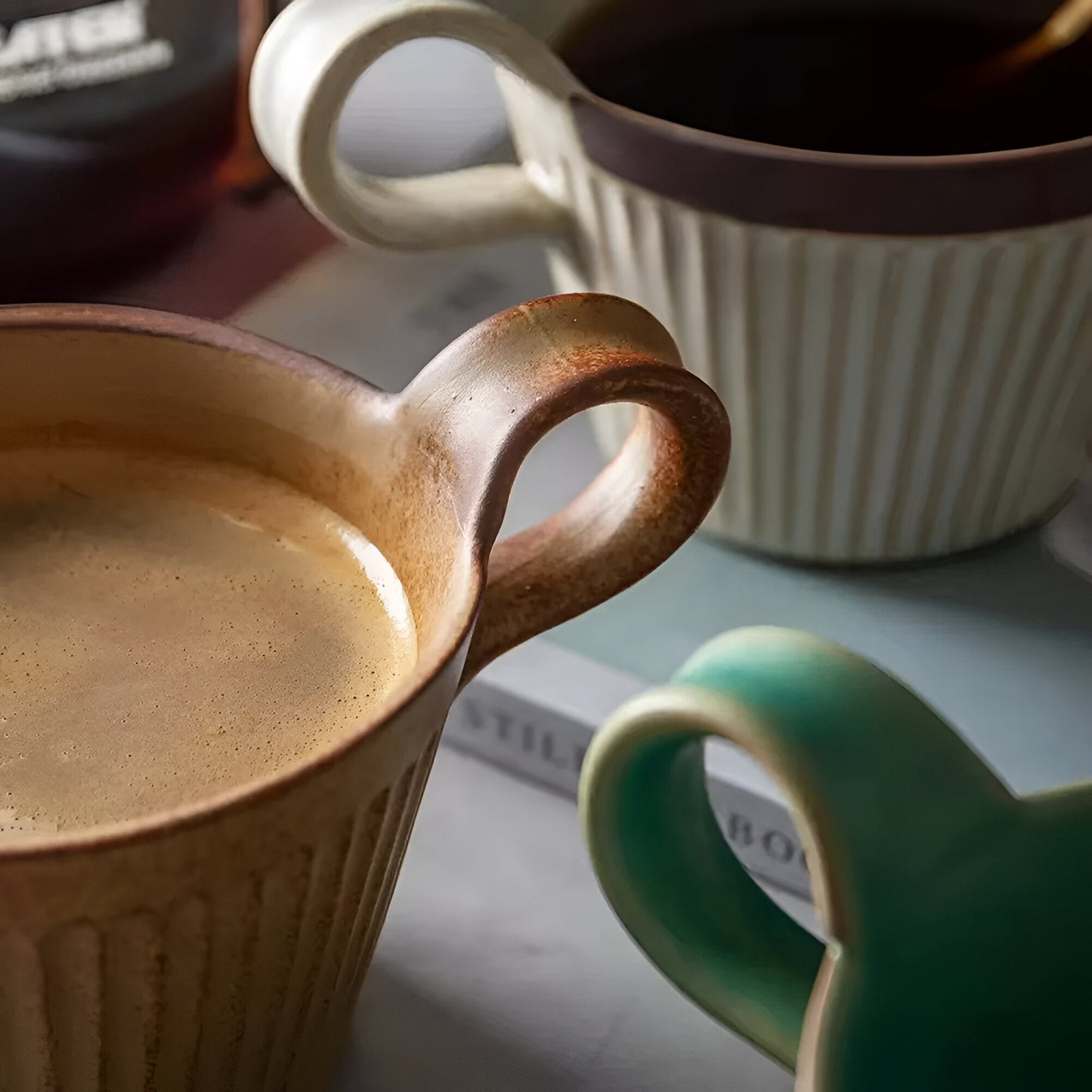 Japanischer Stil Keramiktasse für Cappuccino