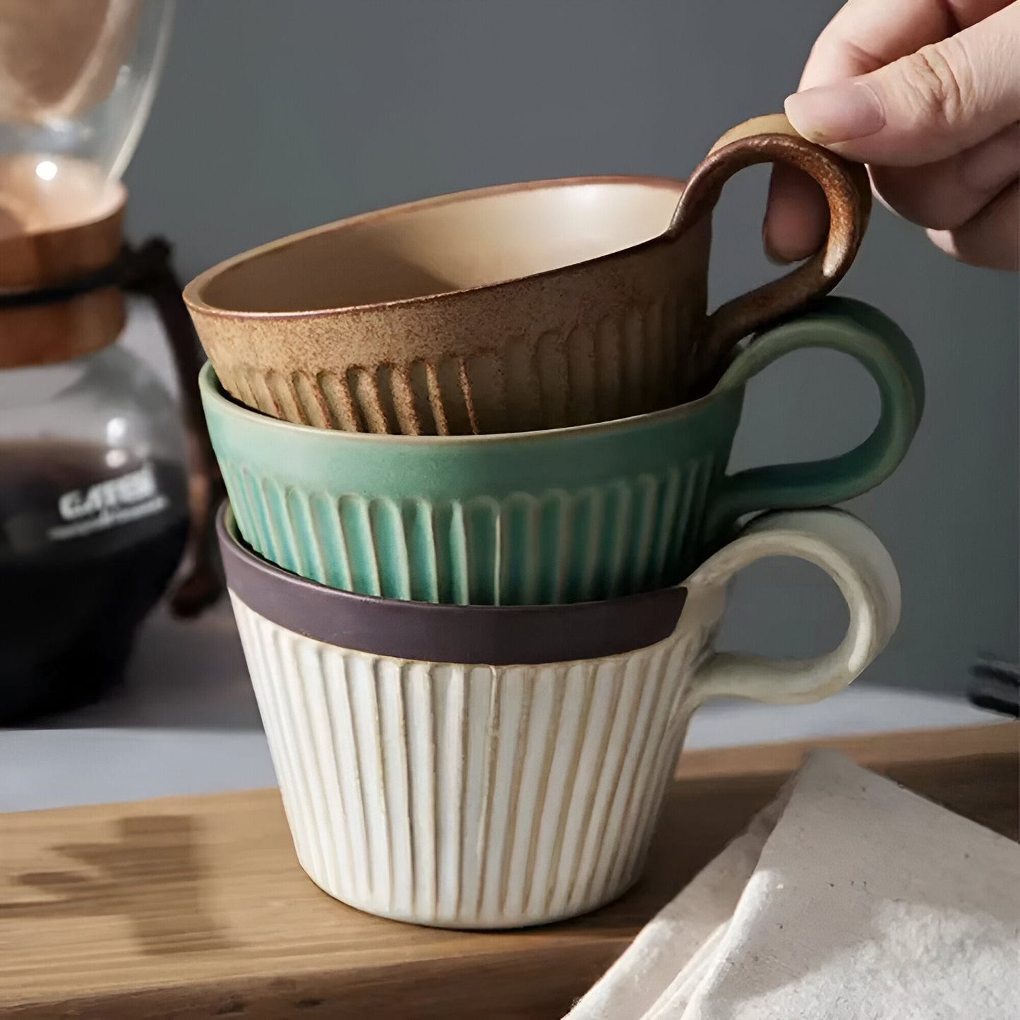 Japanischer Stil Keramiktasse für Cappuccino