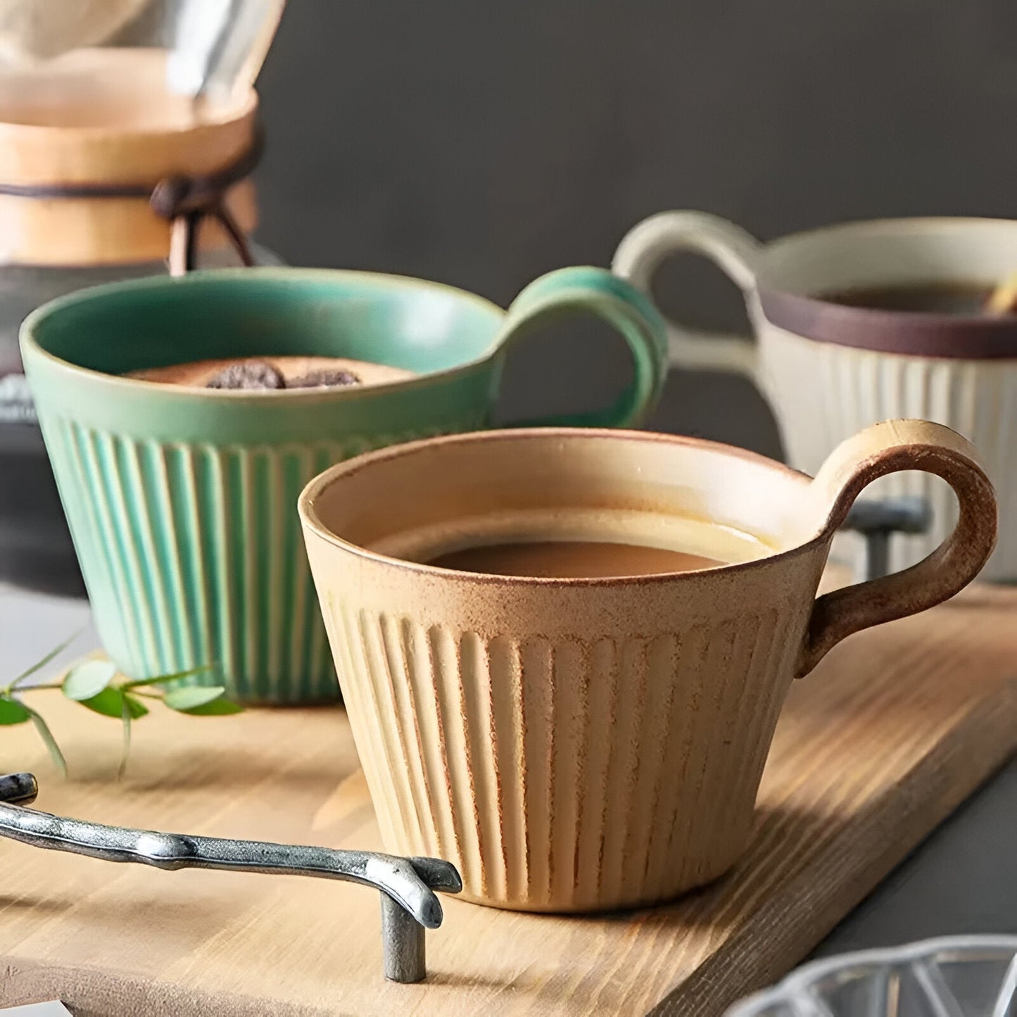 Japanischer Stil Keramiktasse für Cappuccino