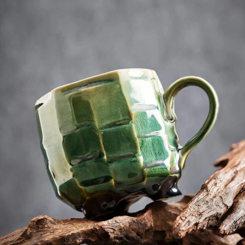 ZenSip – Vintage Keramiktasse mit japanischem Design für stilvolle Morgen