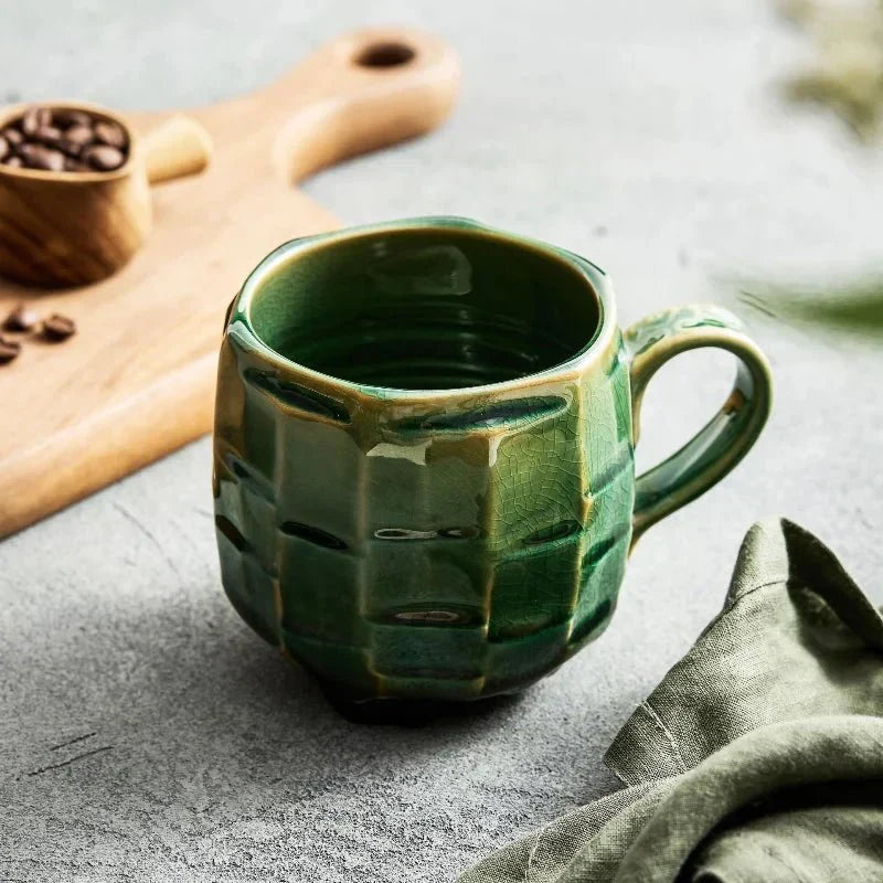 ZenSip – Vintage Keramiktasse mit japanischem Design für stilvolle Morgen