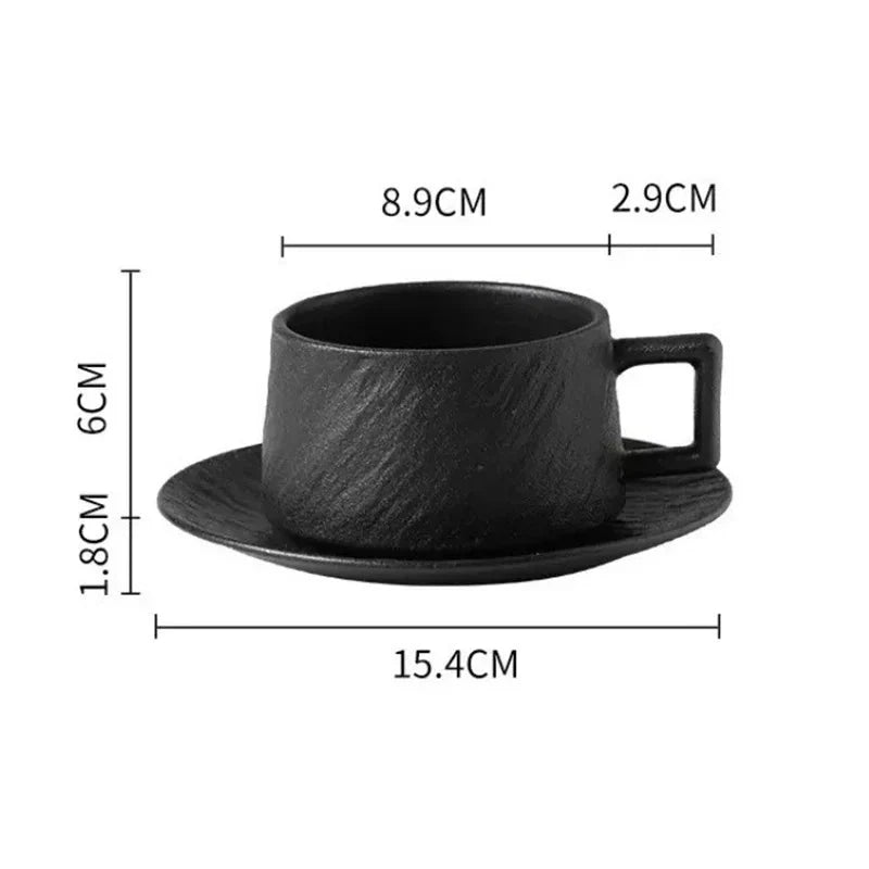 Japanischer Stil Rock Sand Keramik Kaffee Tassen Set