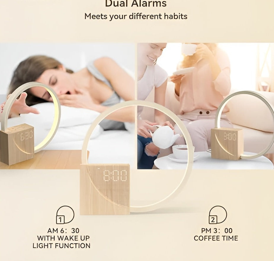 Garduru Snooze - Multifunktionswecker mit Dimmbarer Touch-Lampe