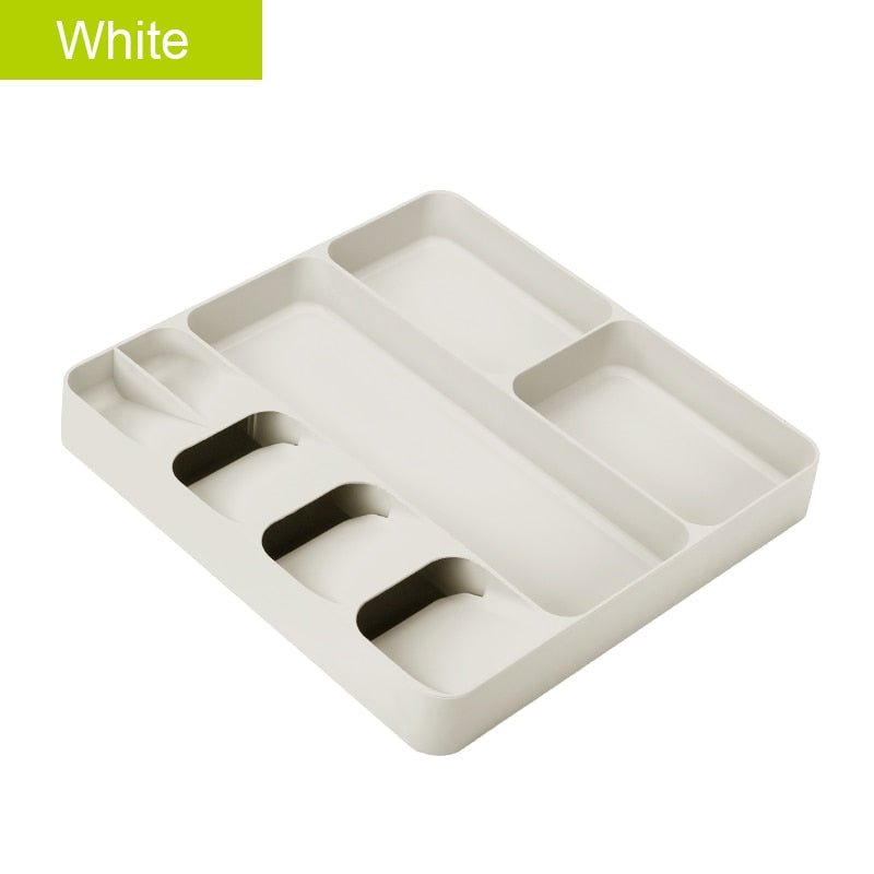 Royallure Kompakt Küchenbesteck Organizer mit geschichtetem Design & einfachen Identifikationssymbole