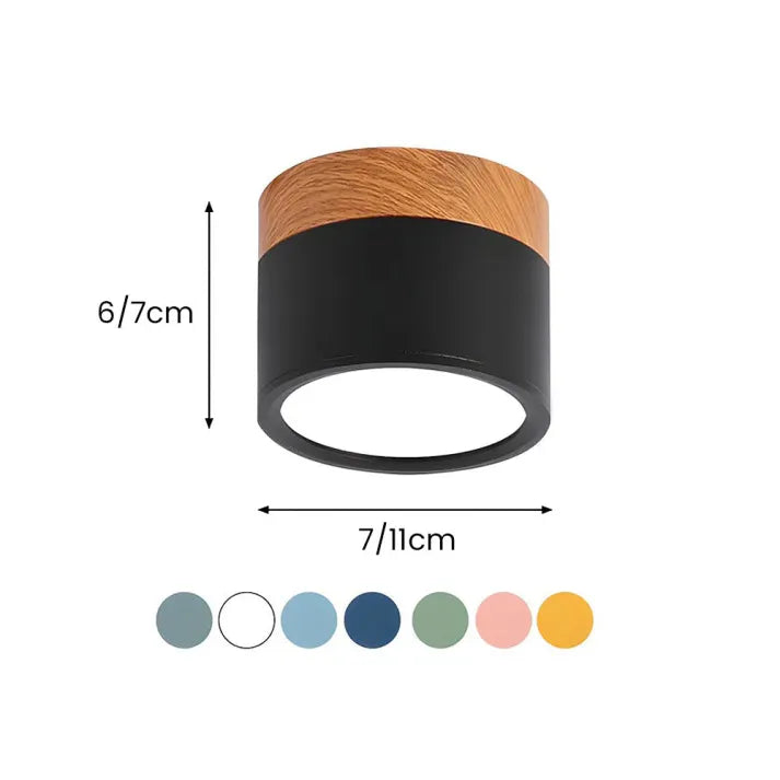 Garduru Zylinder LED Deckenleuchte – Minimalistische Einbauleuchte für moderne Flure