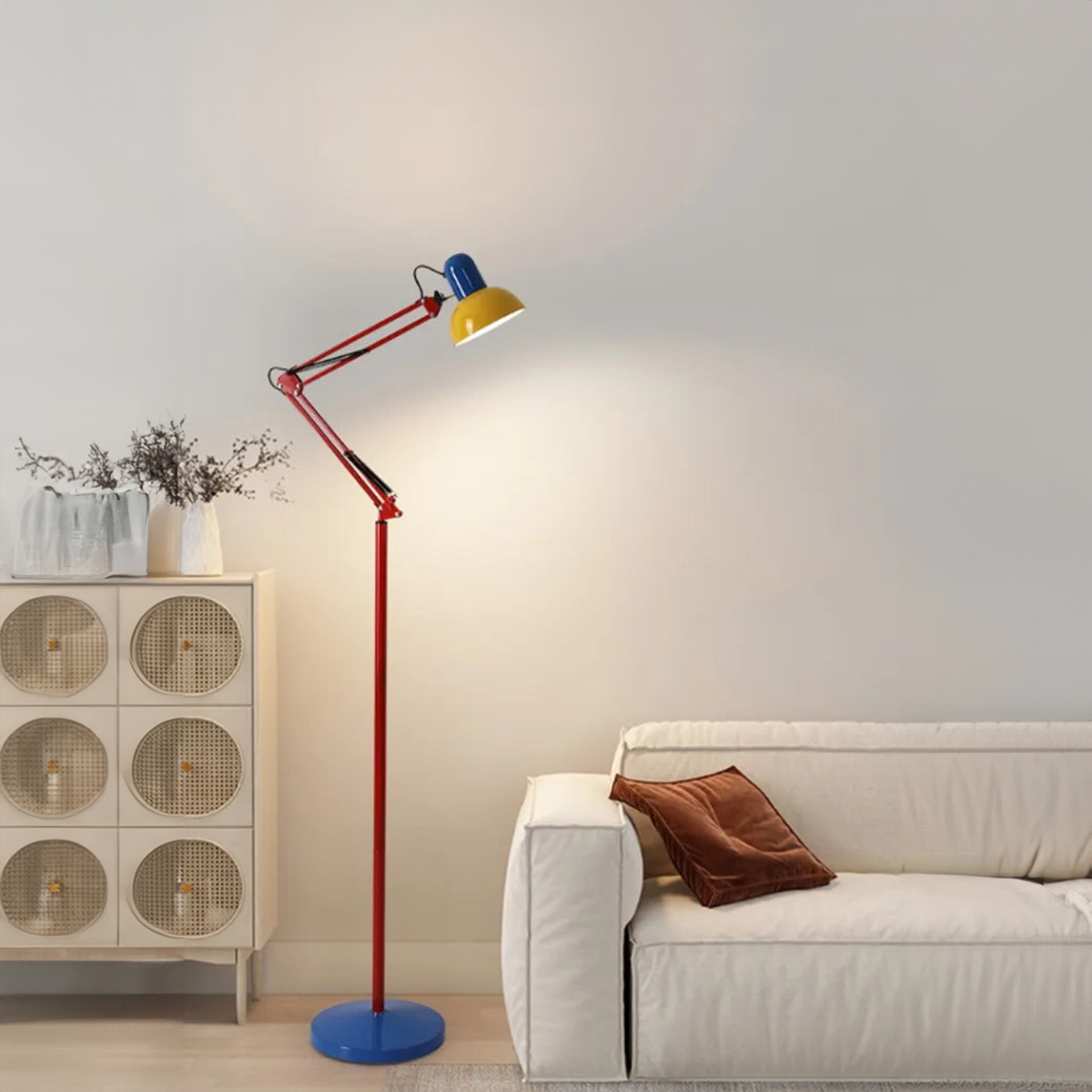 Industrielle Teleskoparm Steh- & Tischlampe