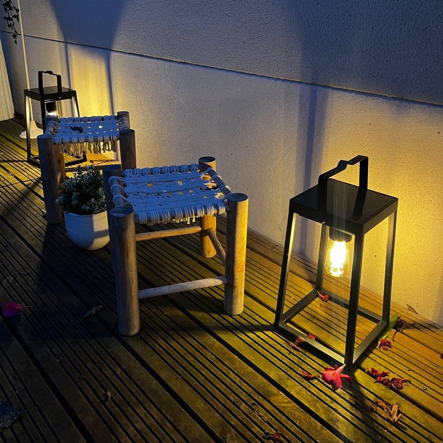 Edelstahl Solar Laterne mit 3 Beleuchtungsmodi für den Außenbereich