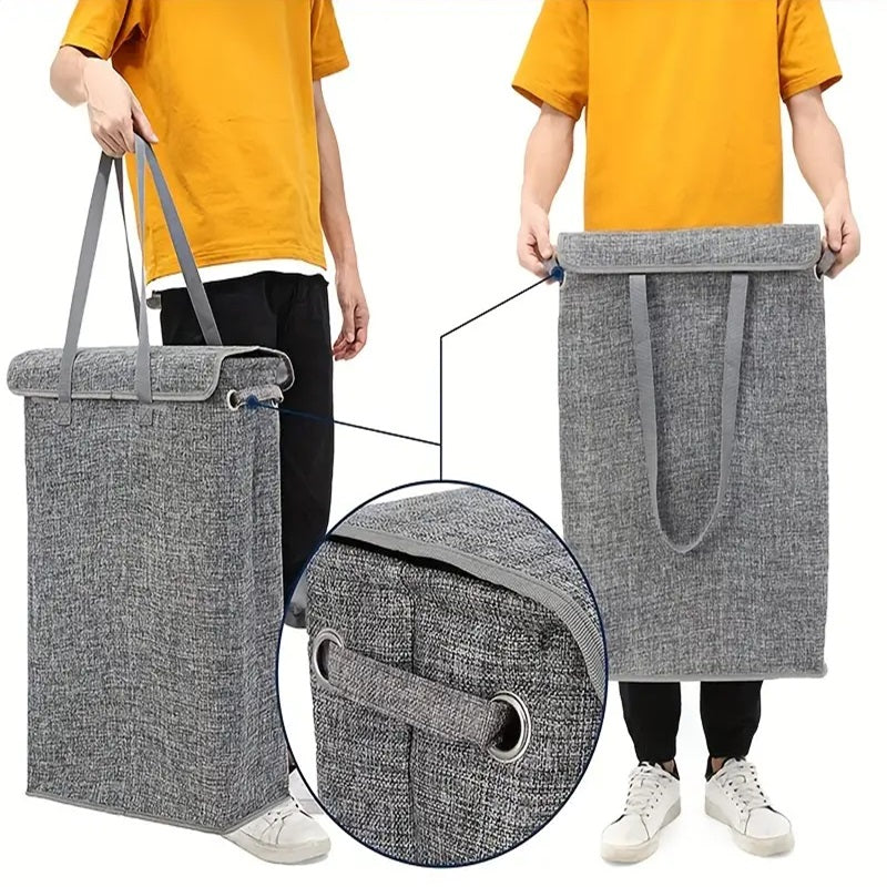 45L Slim Wäschekorb mit Deckel