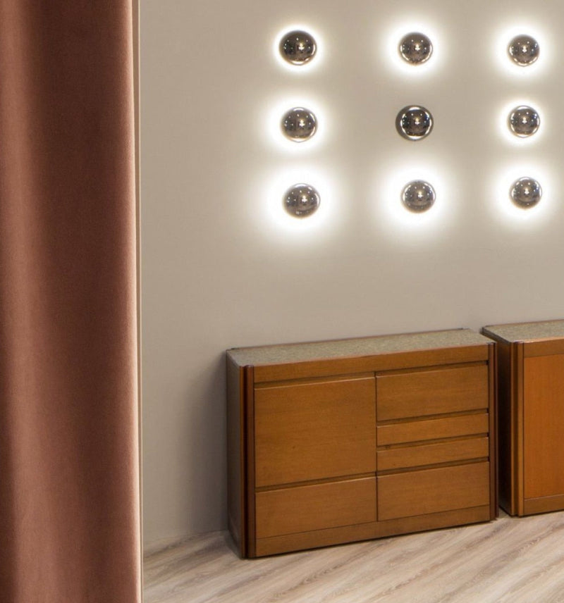 RoyaleGlow Elegante Runde Metall Wandlampe – Modernes Wohnaccessoire