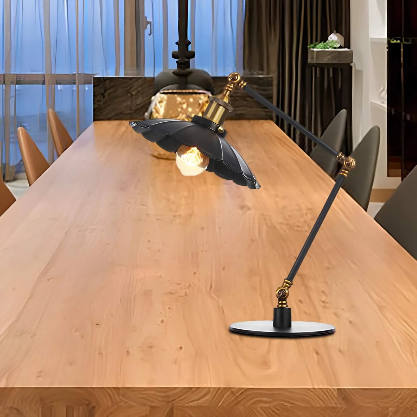 Verstellbare Tischlampe Schwarz | LuxeLight