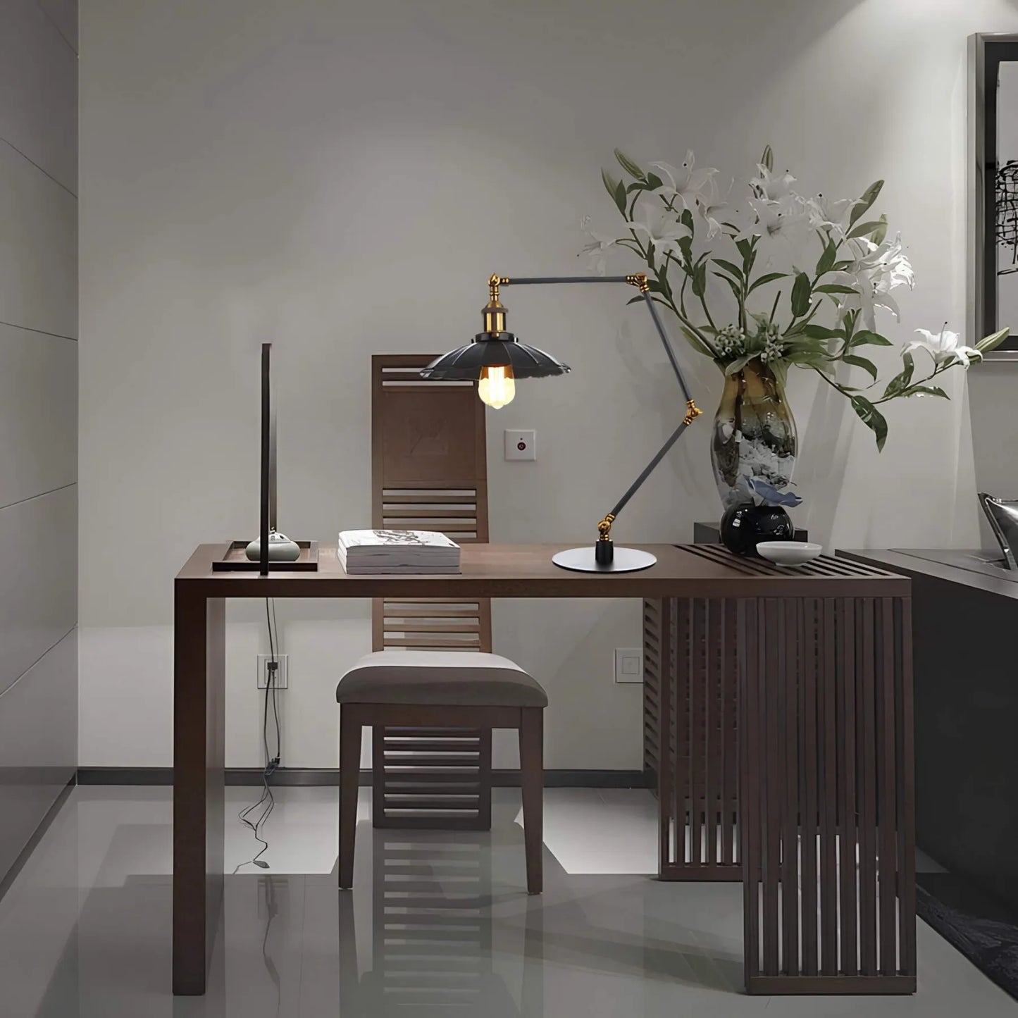 Verstellbare Tischlampe Schwarz | LuxeLight