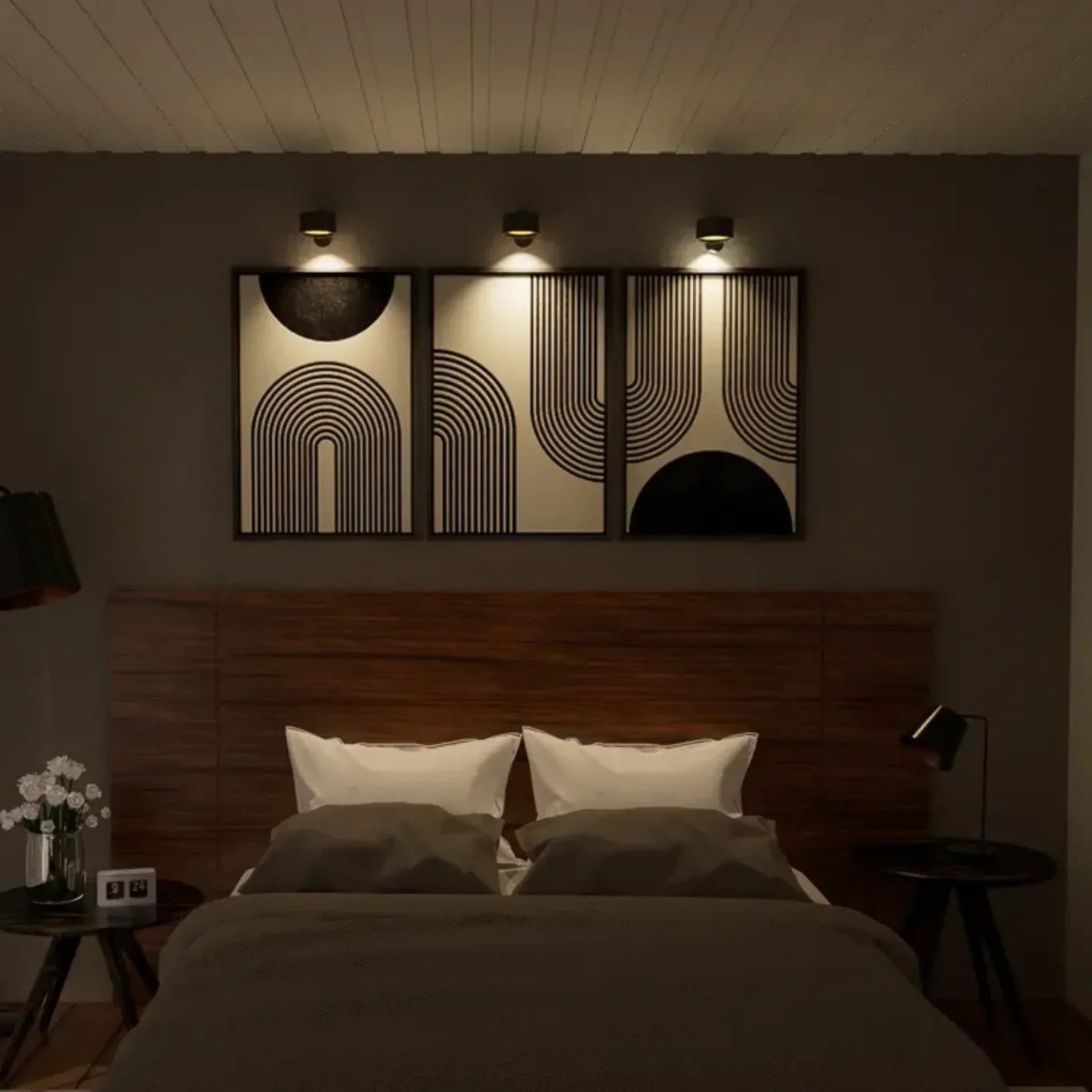 Spotlight Akku Wandleuchte – Wiederaufladbar, 360° drehbar & dimmbar LED Licht