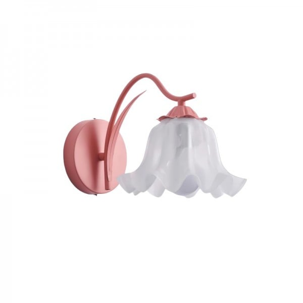 Wandlampe Gartenblumen Retro Französisch - Elegante Wandapplique aus Metall und Acryl