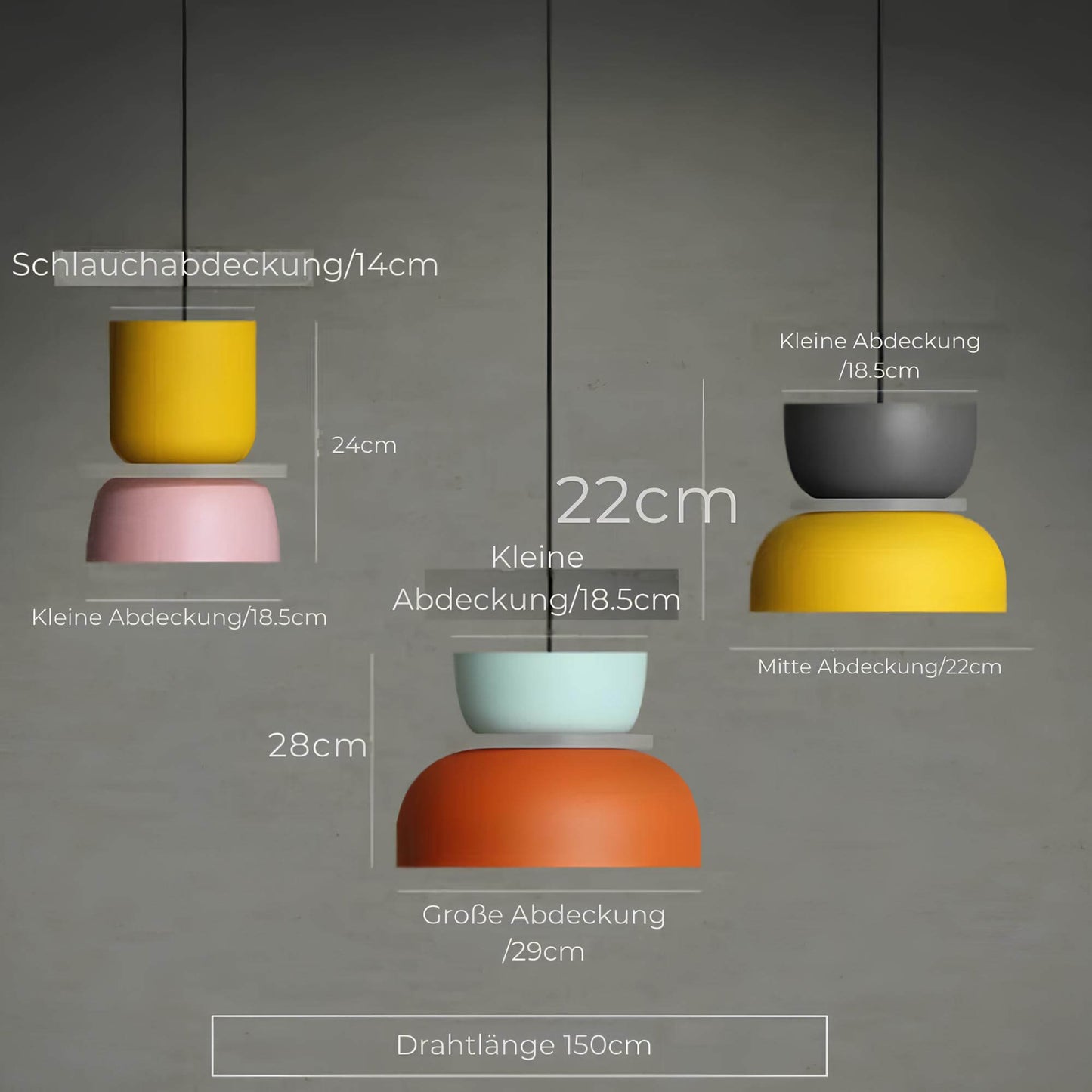 Garduru - Skandinavischen Macaron-Stil Deckenlampen