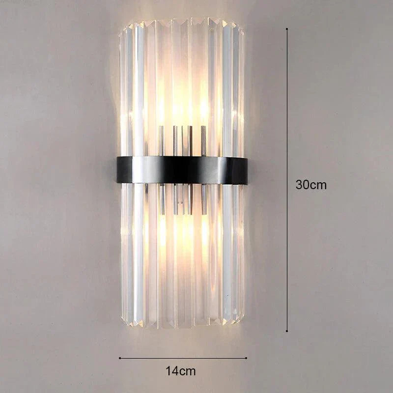 CrystalDazzle | Innovative Kristallwandlampe mit einem goldenen Akzent