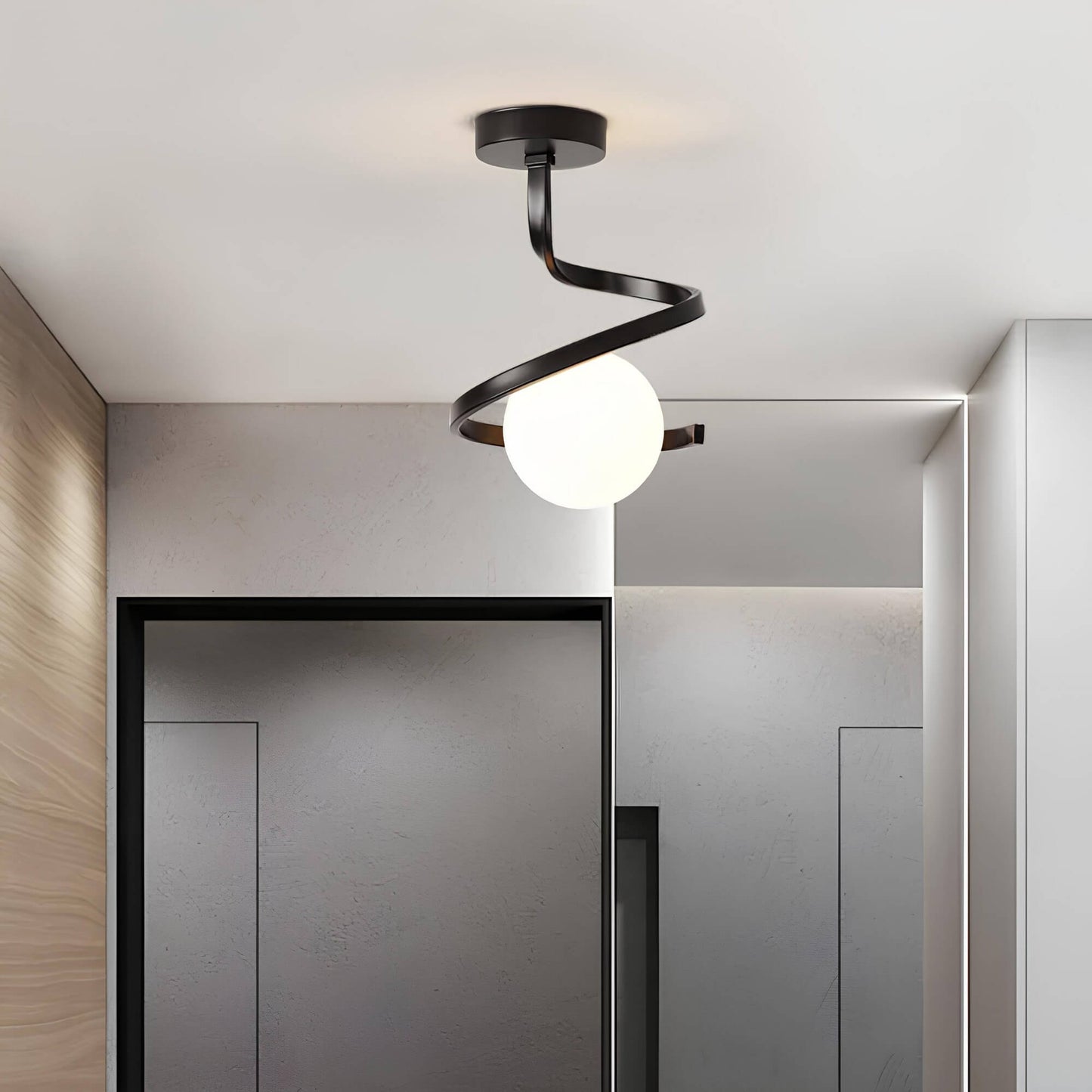 Dimmbare LED-Deckenleuchte | Modernes Spiraldesign für Zuhause & Büro