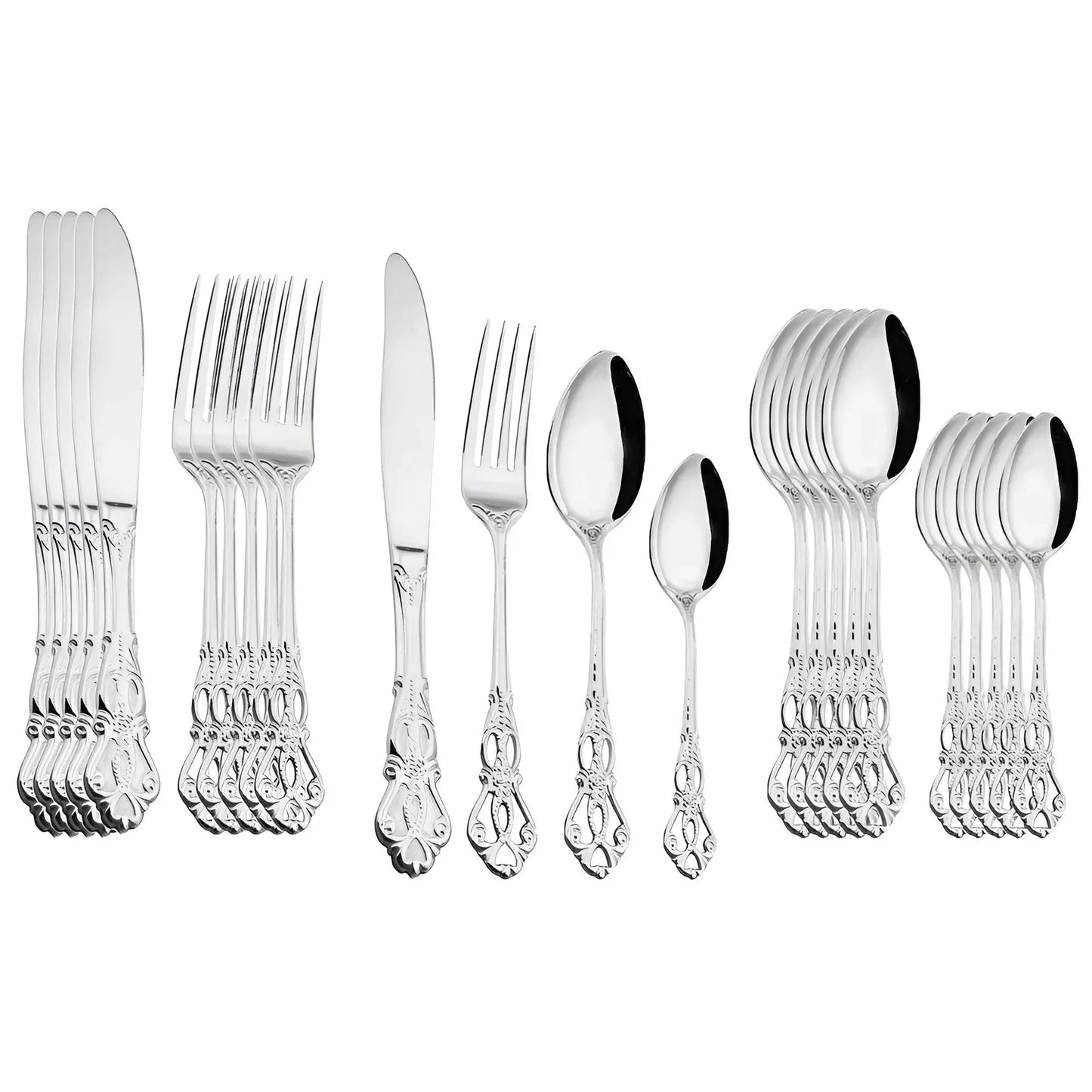 24-teilige Gold Besteckset – Elegantes Besteck für luxuriöses Essen