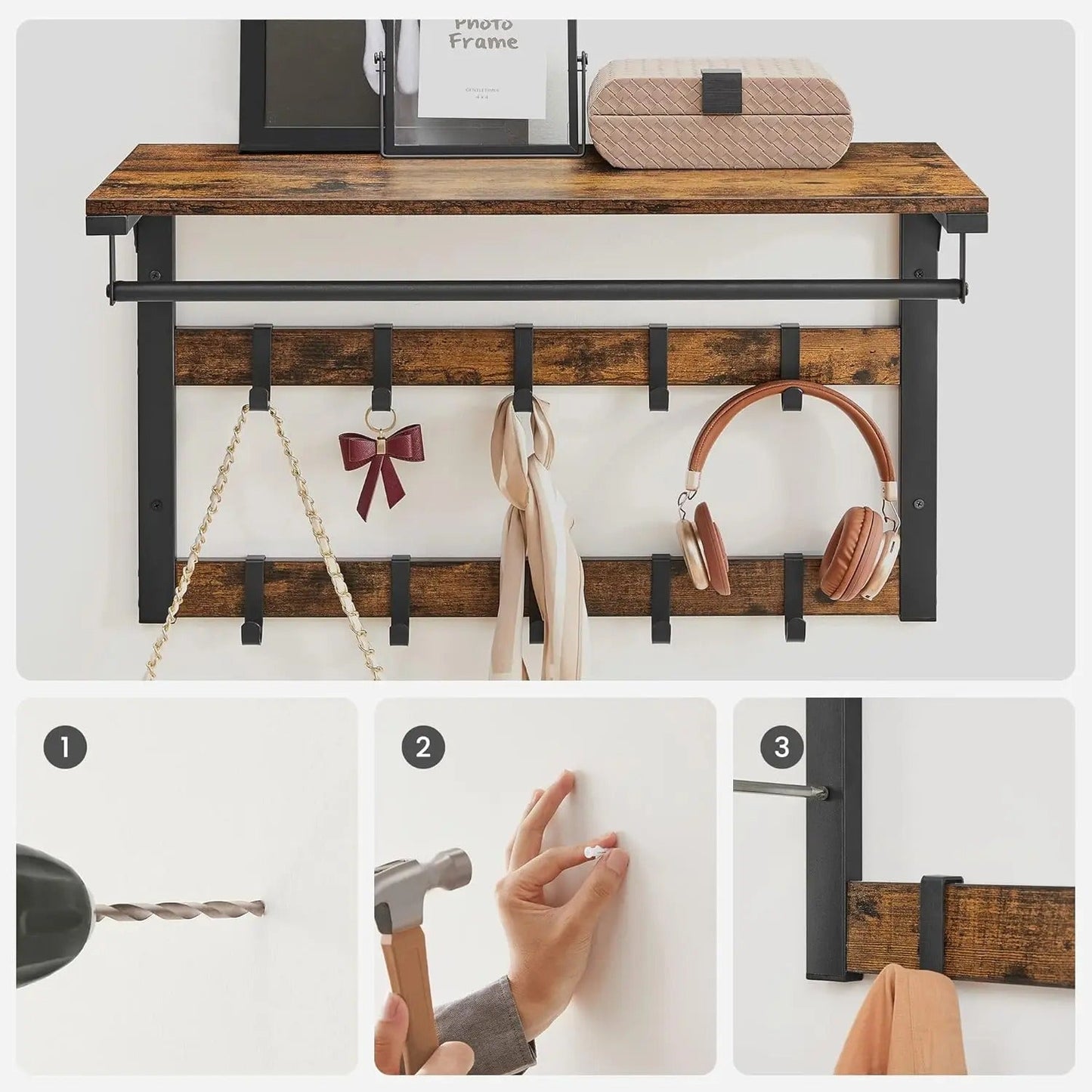 Garduru Hook – Vasagle Wandregal mit Haken