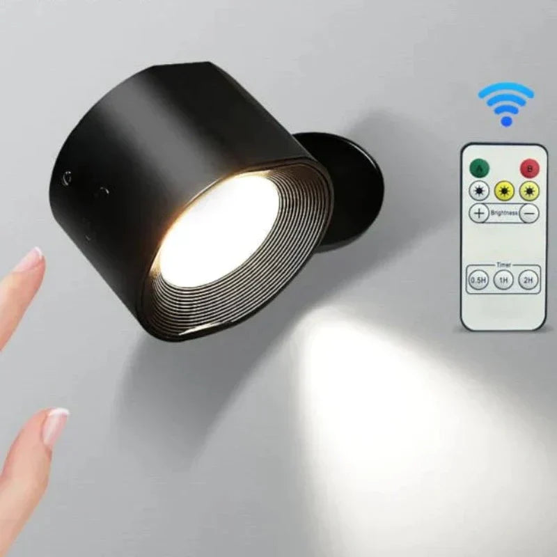 Wandlampe 360° Kabellos - LED Wiederaufladbar und Drehbar mit Touch-Bedienung