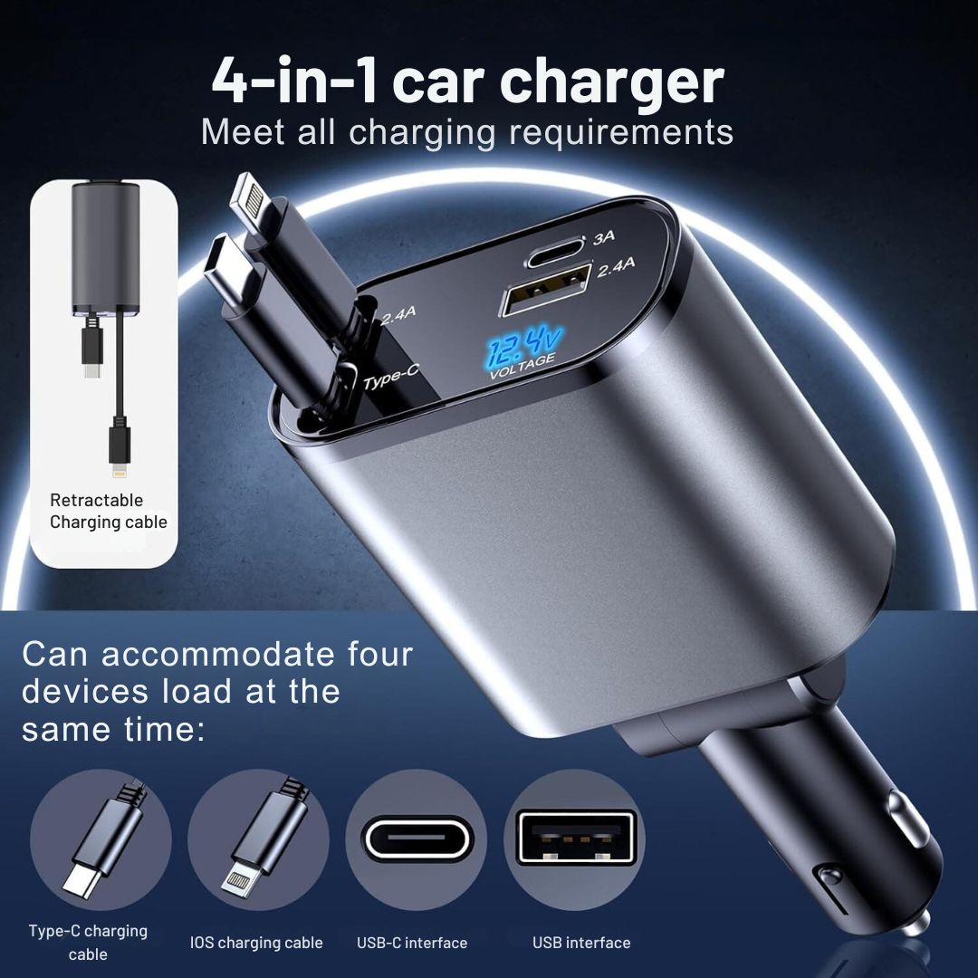 4 in 1 Auto Ladegerät Adapter