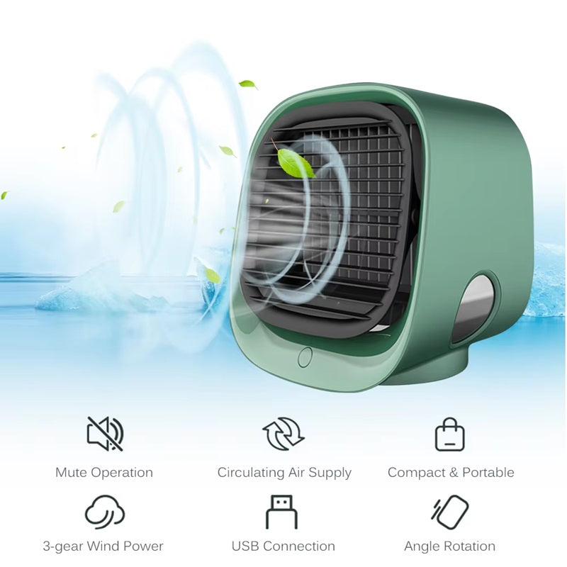 3-in-1 Mini Klimaanlage mit Kühlung, Befeuchtung & Luftreinigung