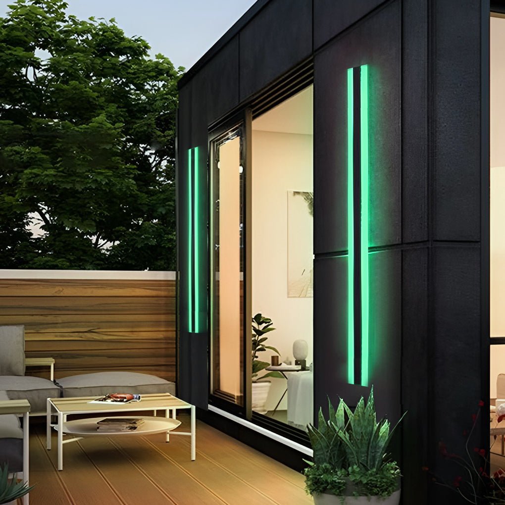 Moderne schwarze LED-Außenwandleuchte