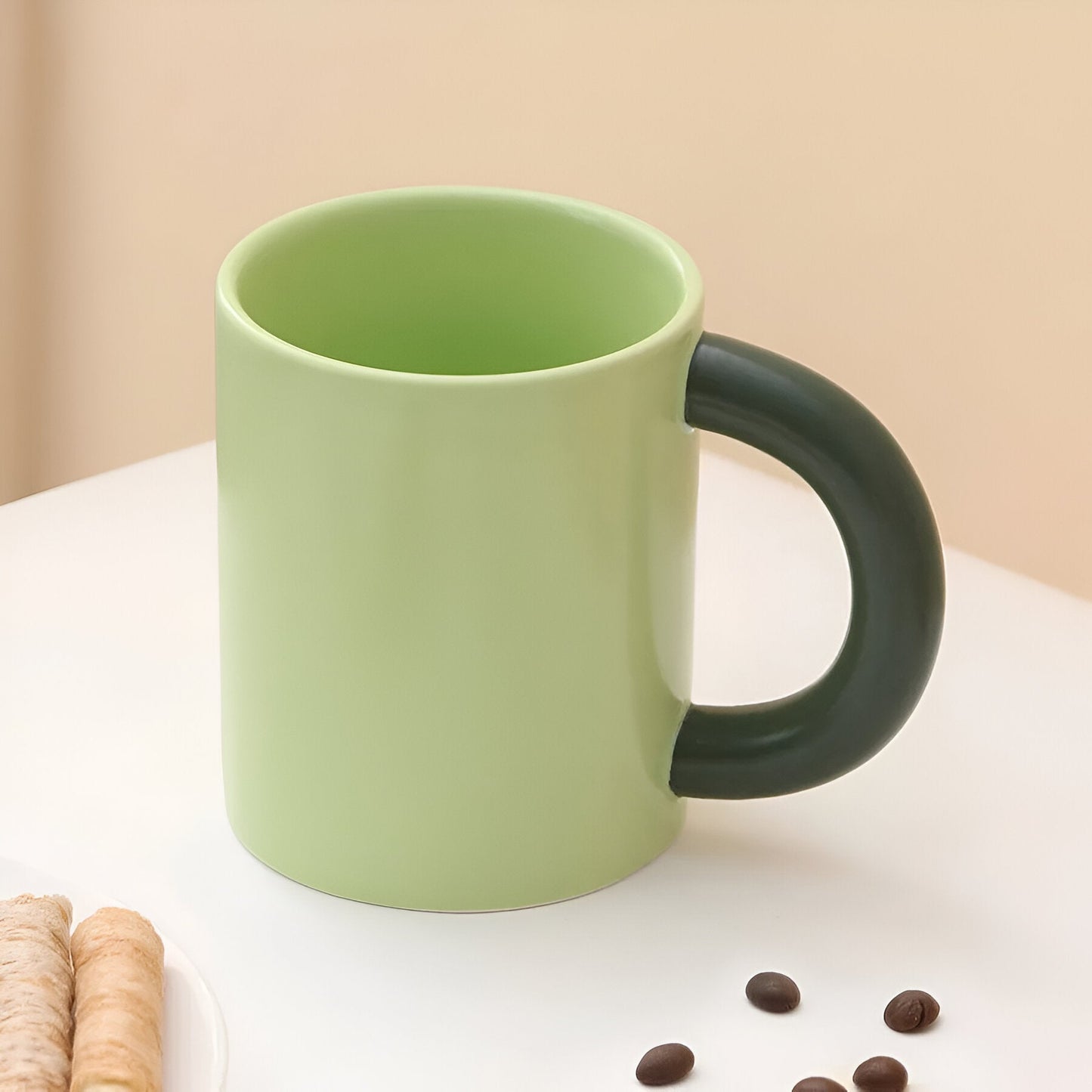 Minimalist Einfarbige Gesplittete Kaffeetasse