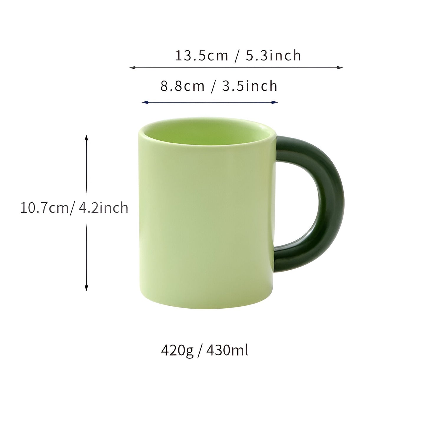 Minimalist Einfarbige Gesplittete Kaffeetasse