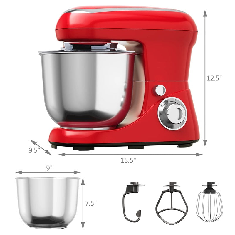 Leistungsstarker 6-Gang Standmixer mit 5,3 Qt Edelstahl-Schüssel und vielseitigem Zubehör