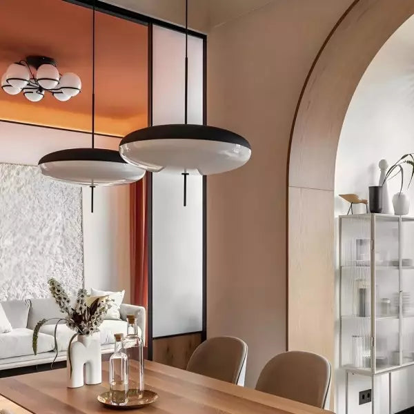 Moderne Metall- und Acrylaufhängung - Ökologisches LED-Design lampe minimalistisch