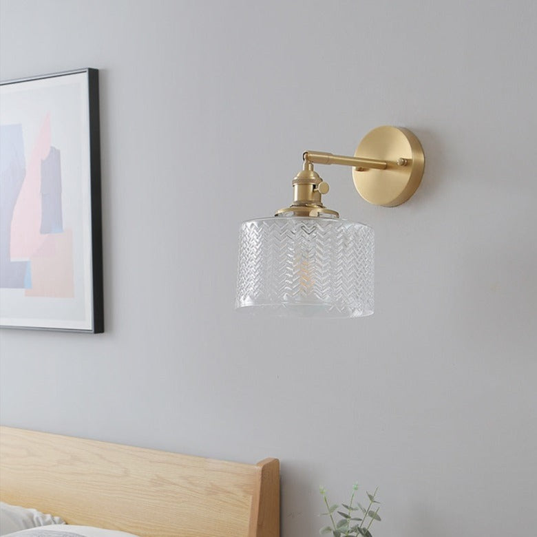 RoyaleGlow Stilvoller Moderner Zylindrischer Glas Wandleuchte - Elegante Innenbeleuchtung