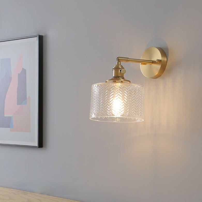 RoyaleGlow Stilvoller Moderner Zylindrischer Glas Wandleuchte - Elegante Innenbeleuchtung